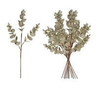 Shatchi Champagne Glitter Artificial Eucalyptus Christmas Tree Picks 55Cm Pack Of 12