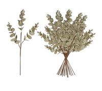 Shatchi Champagne Glitter Artificial Eucalyptus Christmas Tree Picks 55Cm Pack Of 18