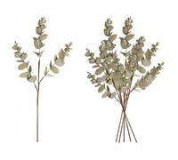 Shatchi Champagne Glitter Artificial Eucalyptus Christmas Tree Picks 55Cm Pack Of 6