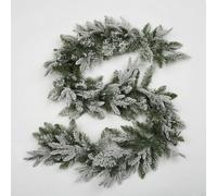 Shatchi Christmas 2M Artificial Garland Lapland for Home Wall Door Stair Snow Flock in Green Shatchi Green