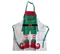 SHATCHI Christmas Apron Elf Costume 70x85cm - Holiday Kitchen Chef Adult Apron for Cooking, Baking, Entertaining Funny Accessories