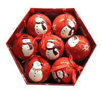 Shatchi CHRISTMAS-BAUBLES-2901 14 Shatterproof Baubles 7cm Christmas Tree Xmas Hanging Décor Decorations 2901, Multi