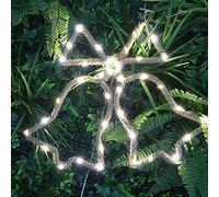 SHATCHI Christmas Bells Silhouette LED Hemp Rope Lights Xmas Decoration Battery Operated Holiday Garden Home Wall Room Hanging Décor, Brown, Large