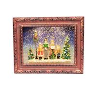 Shatchi Christmas Carol Singers Choir Scene Frame Globe 24Cm