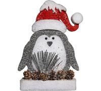 Shatchi Christmas Decoration 42Cm Penguin Christmas Tabletop Figures Window Holiday Xmas Glitter Foam Showpiece Decorations