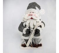SHATCHI Red/Grey Santa Christmas Tabletop Figures Window Wall Door Holiday Home Xmas Glitter Foam Showpiece Decorations, 72cm/52cm/42cm/32cm, 42 CM