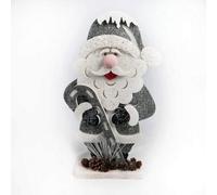 SHATCHI Red/Grey Santa Christmas Tabletop Figures Window Wall Door Holiday Home Xmas Glitter Foam Showpiece Decorations, 72cm/52cm/42cm/32cm, 52 CM