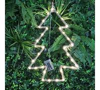 SHATCHI Christmas Decorations Silhouette Tree Battery Operated LED Lights Hemp Rope Lights Xmas Holiday Home Wall Room Hanging Décor