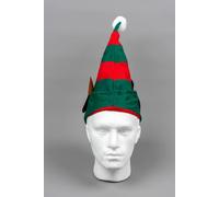 Shatchi Christmas Elf Hat with Ears Xmas Santa Helper Hat Red & Green Xmas Fancy Dress Shatchi Multicolor