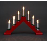 Shatchi Christmas Lantern Wooden White Stainless Steel Warm LED Light Xmas Home Decorations in Red Shatchi Red