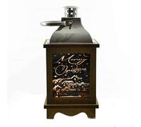Shatchi Christmas Lantern Wooden With Warm White Lights Pre Lit Xmas Party Home Window Decorations