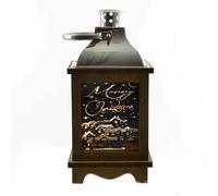 Shatchi Christmas Lantern Wooden With Warm White Lights Pre Lit Xmas Party Home Window Decorations