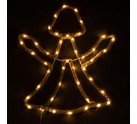 Shatchi Christmas Led Lights Decorations Angel Silhouette Hemp Rope Lights Home Wall Room Hanging Décor Battery Operated