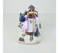 SHATCHI Christmas LED Musical Light Up Sculpture Nativity Set Xmas Home Decorations, 19 x14 x 17cm