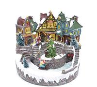 SHATCHI Christmas LED Musical Light Up Sculpture Ornament Nativity Set Xmas Home Decorations 11894