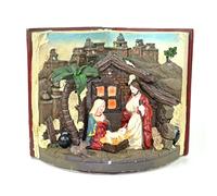 SHATCHI Christmas Nativity Sculpture Set Musical Light Up Indoor Home Xmas Decorations