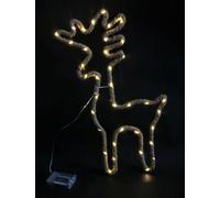 Shatchi Christmas Reindeer Stag Silhouette Led Hemp Rope Lights Xmas Decoration Battery Operated Holiday Garden Home Wall Room Han