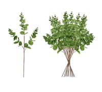 Shatchi Green Glitter Artificial Eucalyptus Christmas Tree Picks 55Cm Pack Of 12