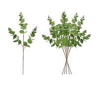 Shatchi Green Glitter Artificial Eucalyptus Christmas Tree Picks 55Cm Pack Of 6