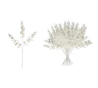SHATCHI Christmas Tree Eucalyptus Stems, Artificial Picks 55cm White 18Pcs