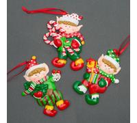 Christmas Tree Hanging Decorations Elf Holding Gifts Candy Christmas Xmas Tree Wall Home Décor Ornaments 12pcs Set