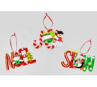 Christmas Tree Hanging Decoration 12Pcs Snow Joy Noel Shatchi Multi One Size