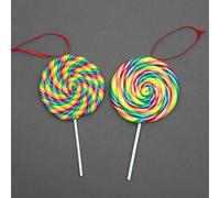 Shatchi Christmas Tree Hanging Decorations Lollipop Pendants Candy Cane Tree Wall Home Décor Ornaments 12pcs Set Shatchi Multicolor