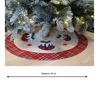 Shatchi Christmas tree skirt decor 4 pcs set 86cm in Brown Shatchi Brown