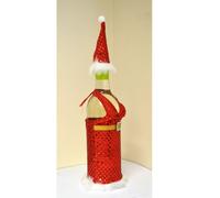 Shatchi Christmas Wine Bottle Cover Gift Bags Lady Santa Xmas Party Decorations Home Bar Restaurants Pub Décor Table Decorations Shatchi Multicolor
