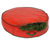 Shatchi Christmas Wreath & Garland Storage Bag - Durable 60x20cm Design in Red | Size: 60x20 cm Shatchi Red 60x20 cm