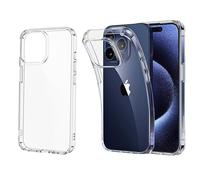 SHATCHI Clear Case Cover for iPhone 15 Pro Max, Phone Protector [Not-Yellowing & Military Grade Defence] Shockproof Bumper Slim Fit Phone Case 6.7 inch