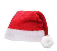 SHATCHI Deluxe Christmas Santa Hat - Hlux, Red/White