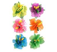 SHATCHI Flower Hair Clip Any One Piece Beautiful Double Orchid Flower Hairpin for Lady Women Girls Bridal Wedding Party Beach Hawaiian Hair Style Accessories, multicolour
