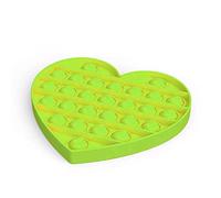 SHATCHI Geometric/Animal/Apple Shapes Push Bubble Pop up Sensory Silicon Extrusion Fidget Toy, Stress Anxiety Relief Autism Special Needs Squeeze Tools for Kids Adult, Neon Yellow