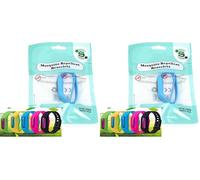 SHATCHI Gift for All Occasions Limited Natural Repellent Mosquito Insect Bracelet Non Toxic Deet-Free Band Soft Rubber Material (Pack of 2)