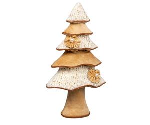 SHATCHI Golden Figures Santa Reindeer Gnome Christmas Tabletop Centrepiece Showpieces Home Art & Craft Xmas Party Window Décor, Gold, 32cm Tree