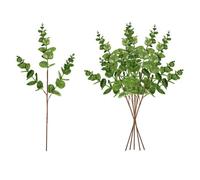 Shatchi Green Glitter Artificial Eucalyptus Christmas Tree Picks 55Cm Pack Of 6