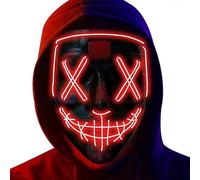 Shatchi Halloween LED Stitched Purge Mask - RED Shatchi Red