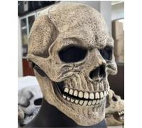Halloween Skeleton Latex Mask Brown Shatchi Brown One Size