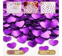 Shatchi Heart Confetti Purple 14G Table Scatter Birthday Party Decorations