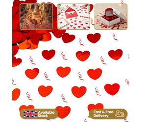 Shatchi Heart Confetti Red 14G Table Scatter Birthday Party Decorations