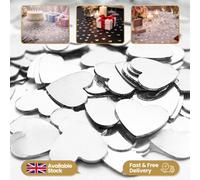 Shatchi Heart Confetti Silver 14G Table Scatter Birthday Party Decorations