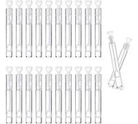SHATCHI Heart Wand Filled Bubbles Tubes Bottles Wedding Table Decoration Party Favours Kids Bag Fillers, Clear, 24pcs