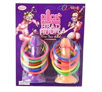 Shatchi Hen Willy Dick Head Hoopla 12 Ring Adult Toys Girls Night Out Naughty Fun Bachelorette Bridal Shower Party Game, Multicolour, one Size