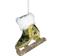 Shatchi Ice Skate Green 11X12Cm - Christmas Hanging Decoration