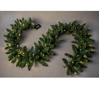 Shatchi Imperial Pine Green W/warm White Leds Christmas Christmas Garland