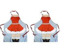 SHATCHI Kitchen Apron 70x85cm Christmas Lady Costume Sexy Funny Novelty Cooking BBQ Grilling Baking Party Apron For Women Gift (Pack of 2)