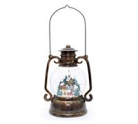 Shatchi Lantern Large Christmas Lantern Led, Glitter, Musical Light Nativity Decoration Xmas Home Decoration Gifts 28Cm