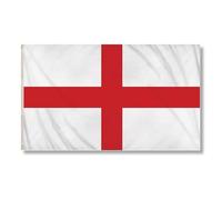 SHATCHI Large 3 x 2FT (90x60Cm) England Flag St George's Cross Red White English National Flag Polyester Fabric Brass Eyelets for Football World Cup Rugby Supporter