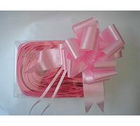 SHATCHI Large 30mm/3cm Ribbon Pull Bows for Party Wall, Gift Wraps, Christmas Trees, Wedding, Birthday Hampers Decoration Florist, Light Pink, 10pcs